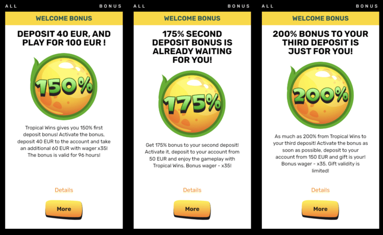 Tropical Wins Casino No Deposit Bonus