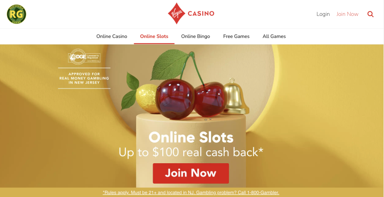 image of virgin casino website